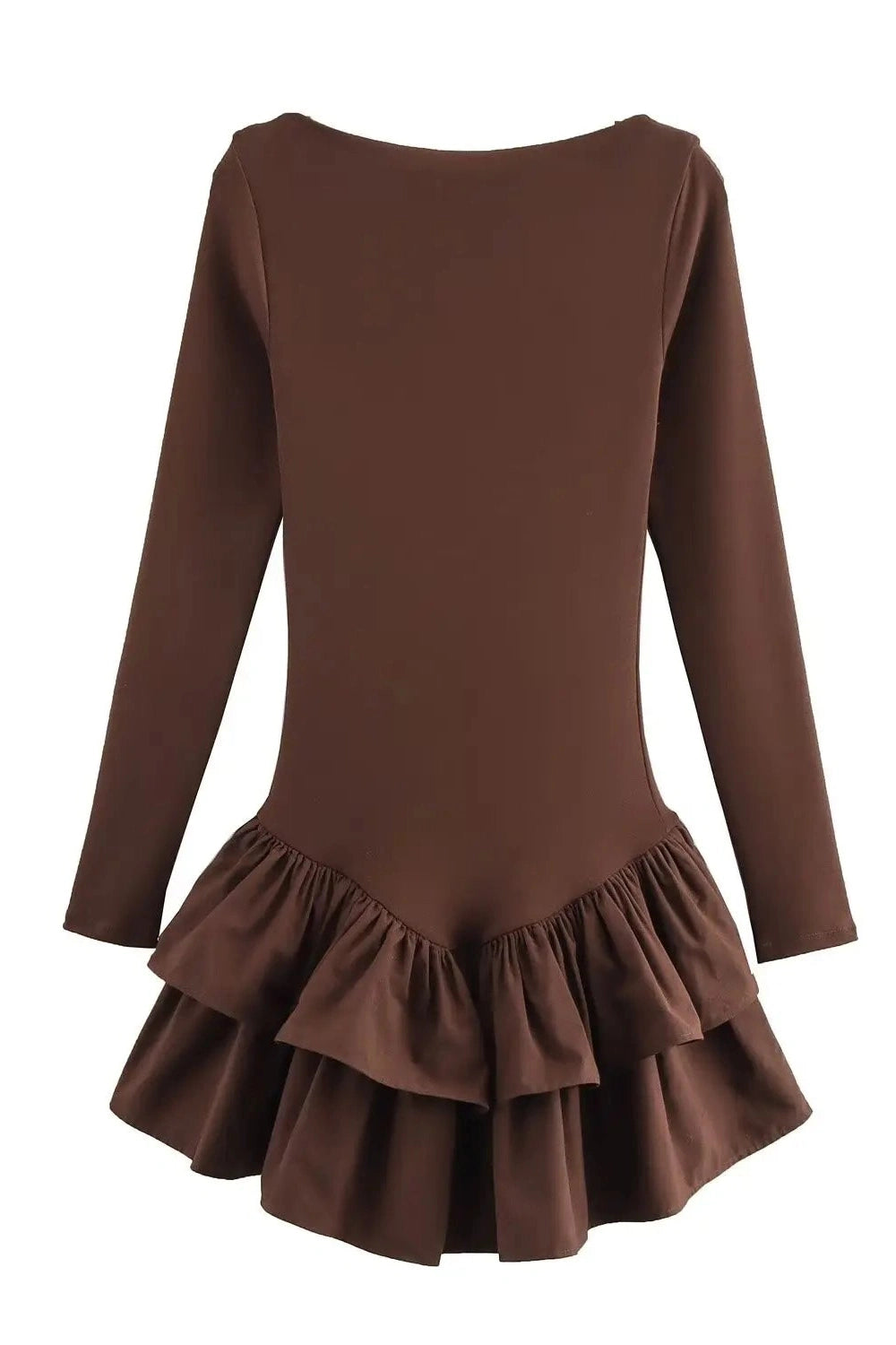 Glorol - Elegant Long Sleeve Slim Mini Dress