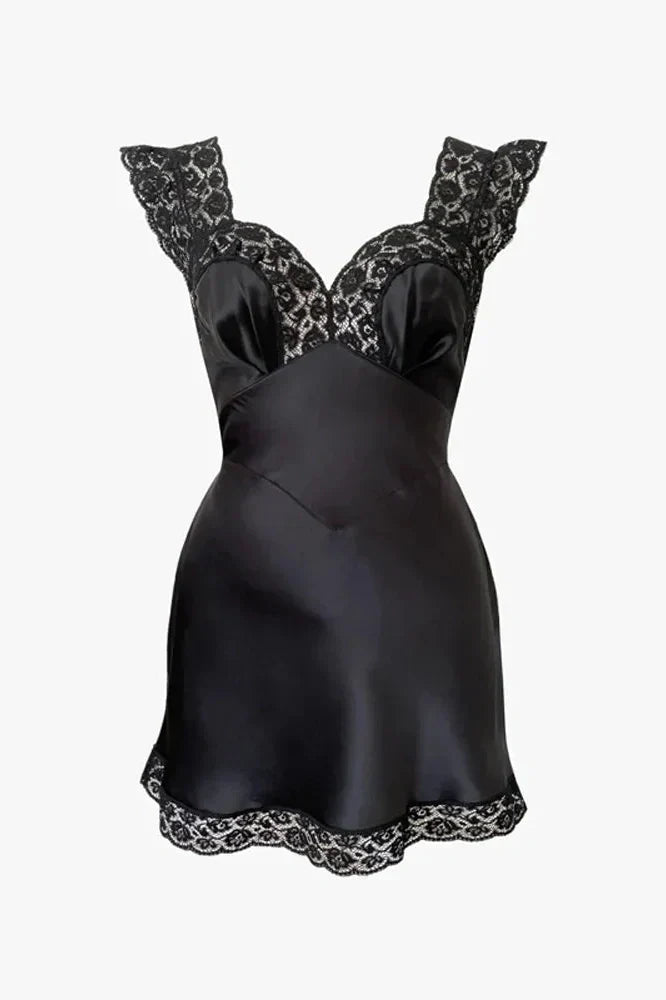V-Neck Patchwork Sleeveless Lace-Up Maxi Dress