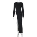 Glorol - Long Sleeves High Waist Maxi Dress