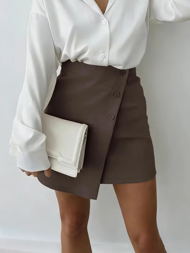 Glorol - High Waist Patchwork Skirt