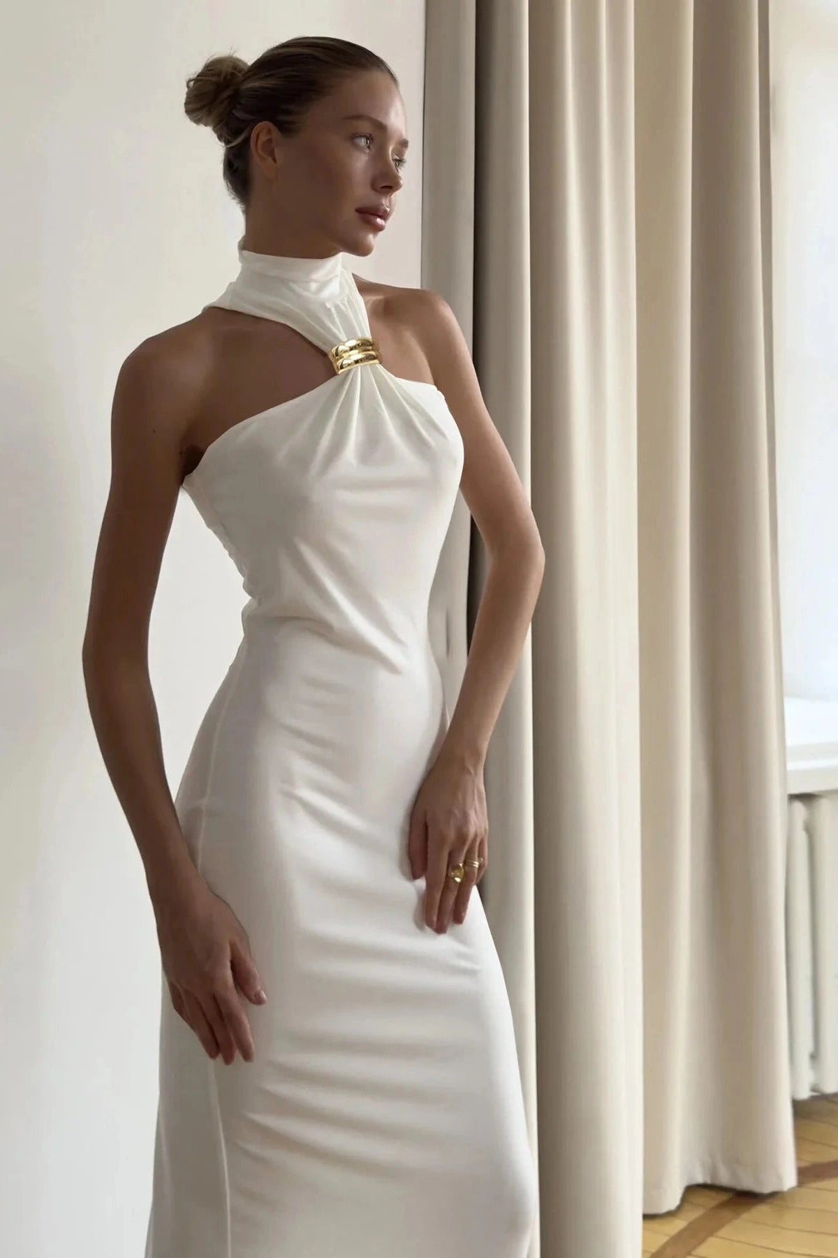 Glorol - Elegant Slim Sleeveless Maxi Dress
