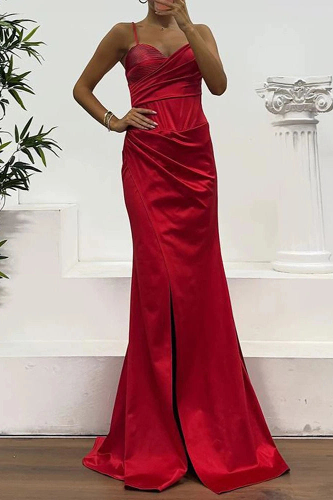Glorol - Hollow Out High Waist Split Sleeveless Maxi Dress