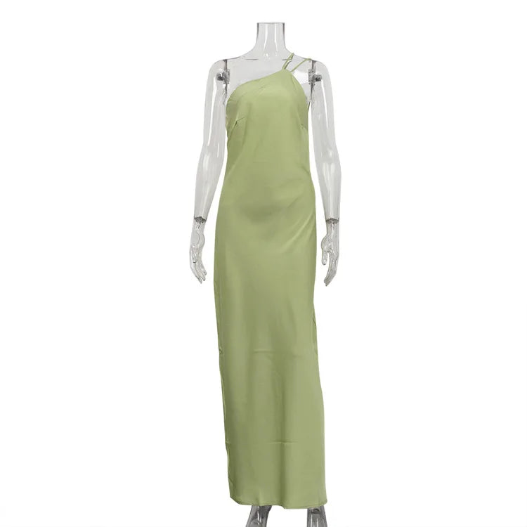 Glorol - Elegant Backless High Waist Sleeveless Maxi Dress