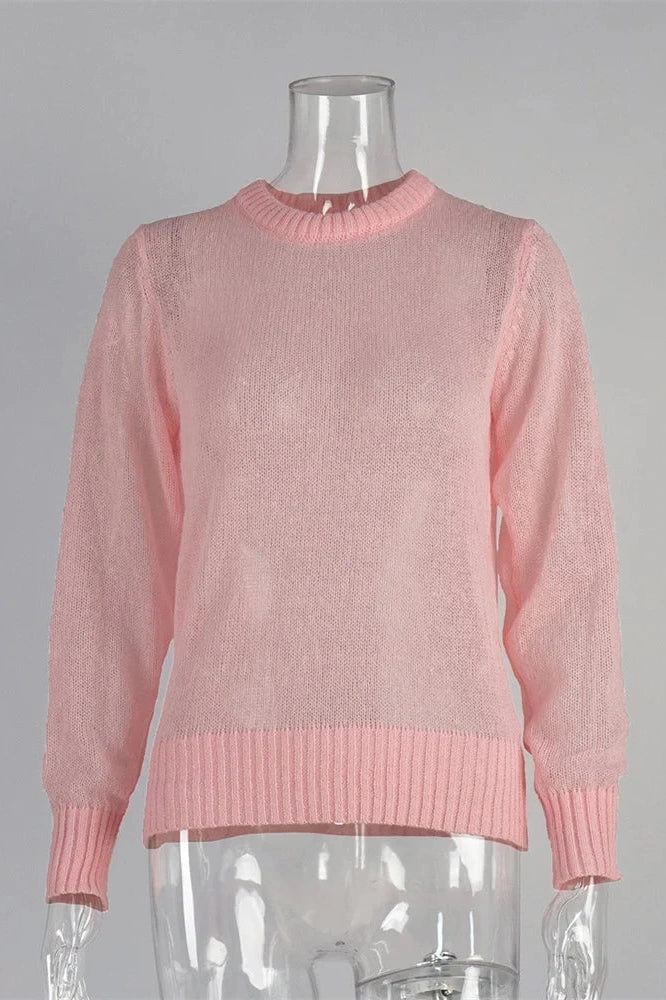 Glorol - See-Through Long Sleeve Top