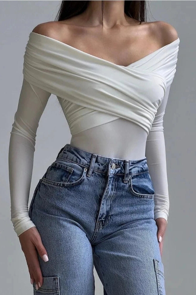 Glorol - See-Through Patchwork High Waist Jumpsuit