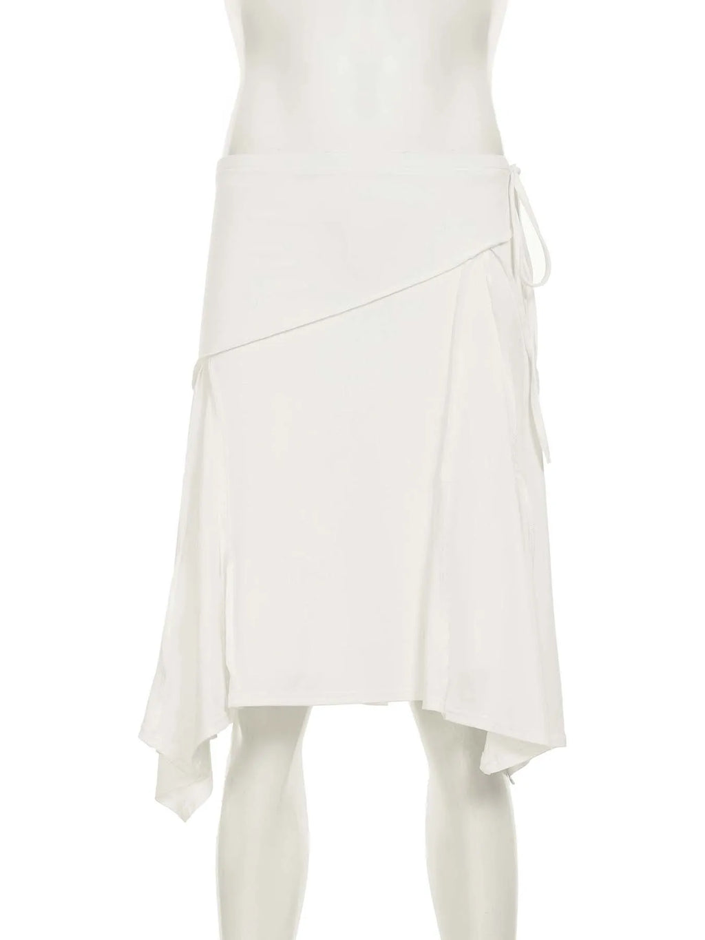 Glorol - Irregular Lace Up Low-Waisted Skirt