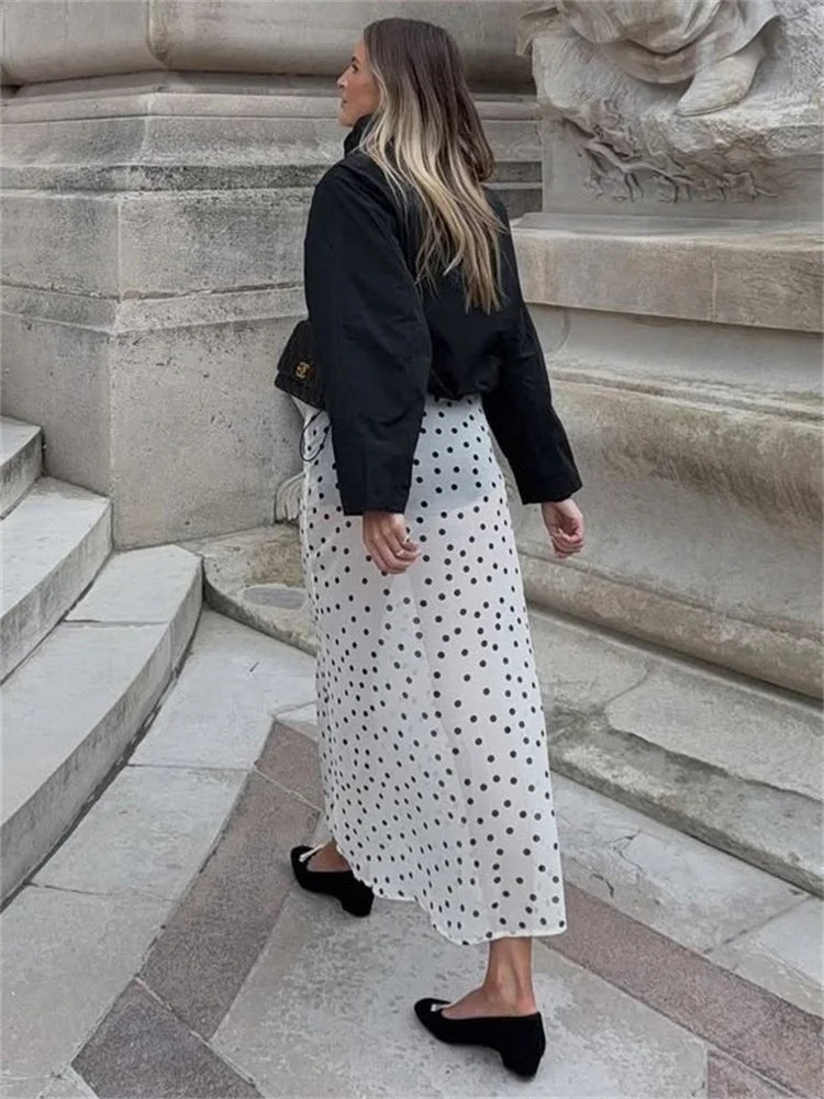 Glorol - High Waist See-Through Patchwork Skirt