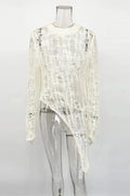 Glorol - Hollow Out Loose Patchwork Top