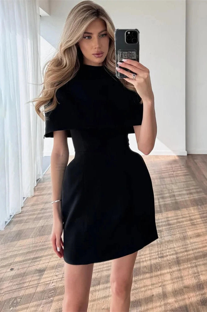 Glorol - Elegant Patchwork High Waist Mini Dress
