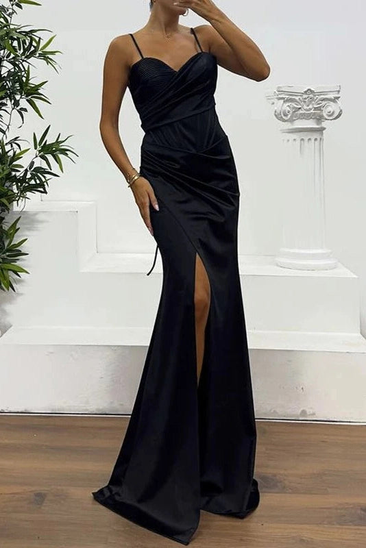 Glorol - Hollow Out High Waist Split Sleeveless Maxi Dress