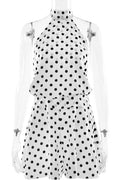 Glorol - Polka Dots Loose Sleeveless Backless Jumpsuit