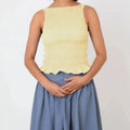 Glorol - Plaid Sleeveless Slim Fit Top