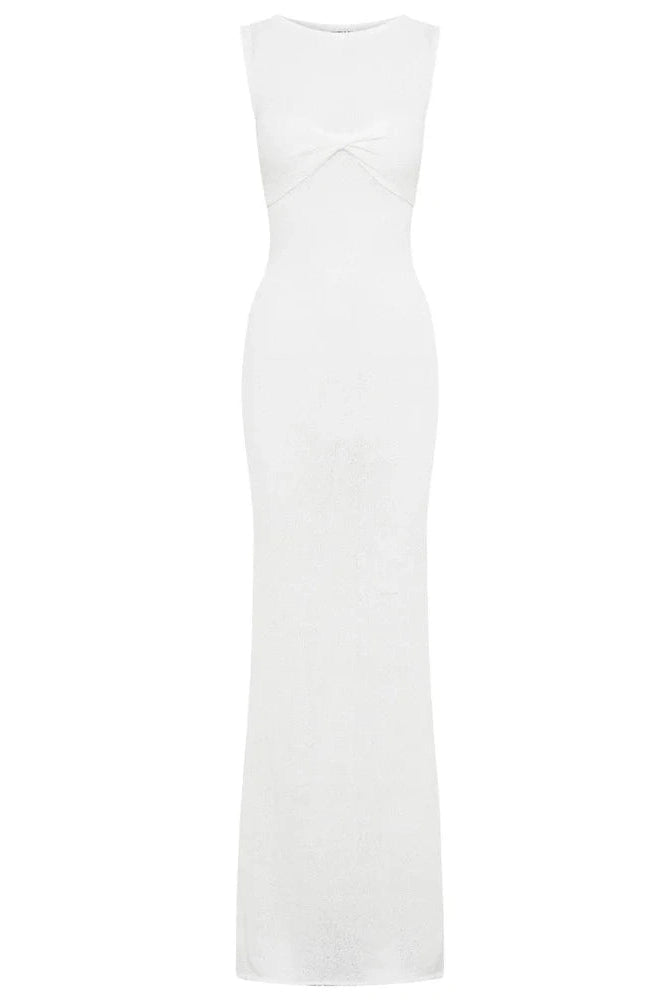 Glorol - Sleeveless See-Through Bodycon Maxi Dress