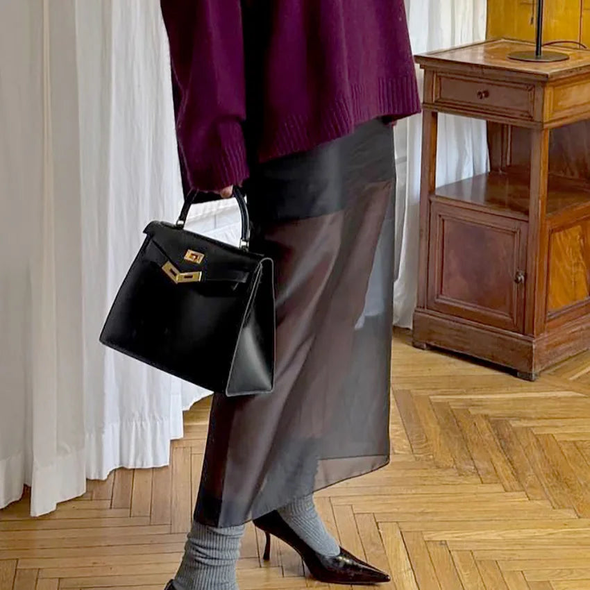 Glorol - High Waist See-Through Skirt