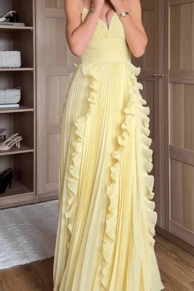 Glorol - Hollow Out High Waist Sleeveless Maxi Dress