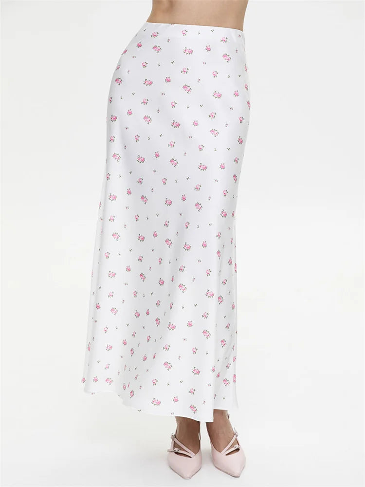 Glorol - High Waist Elegant Printed Patchwork Skirt
