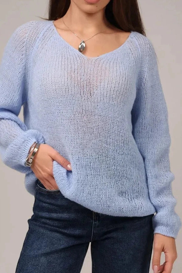 Glorol - Long Sleeve Patchwork Loose Top