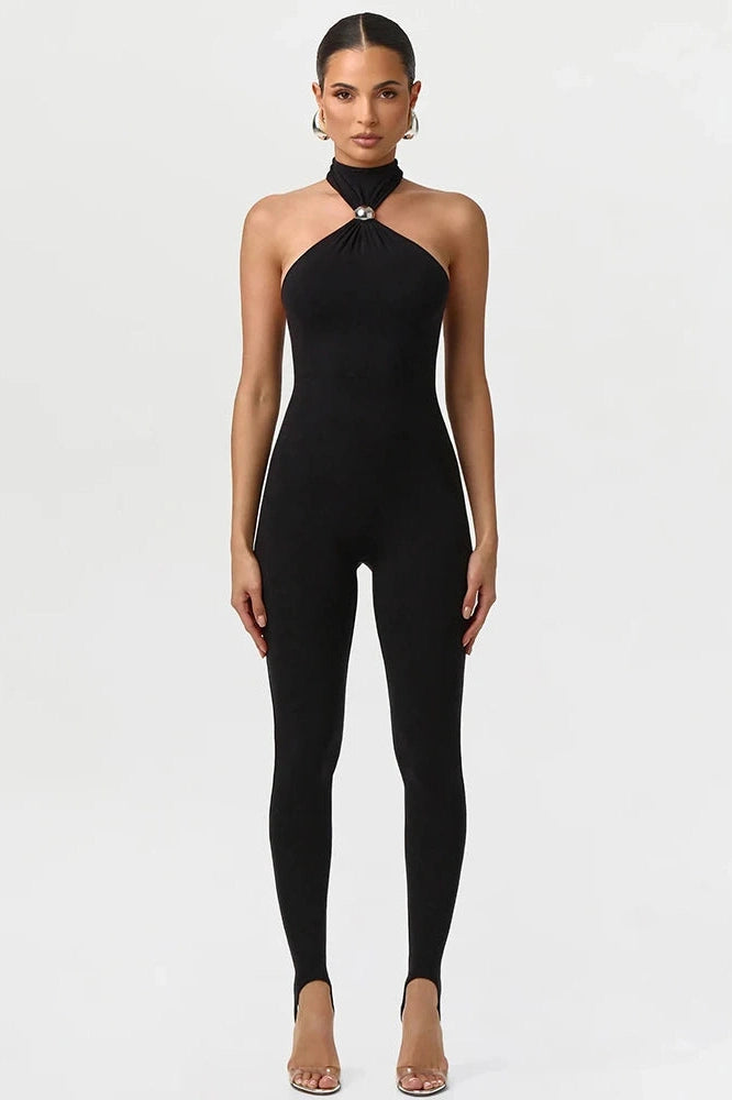Glorol - Off-Shoulder Sleeveless Backless Jumpsuit