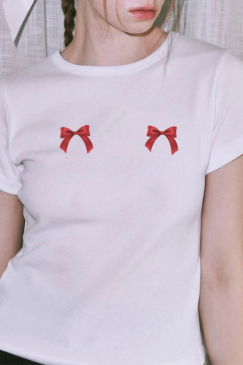 Glorol - Short Sleeve Printed Loose Fit Top