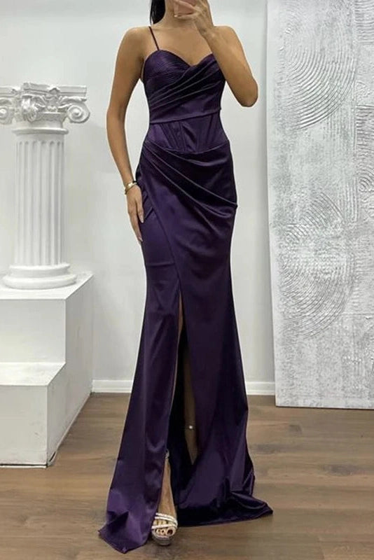 Glorol - Hollow Out High Waist Split Sleeveless Maxi Dress
