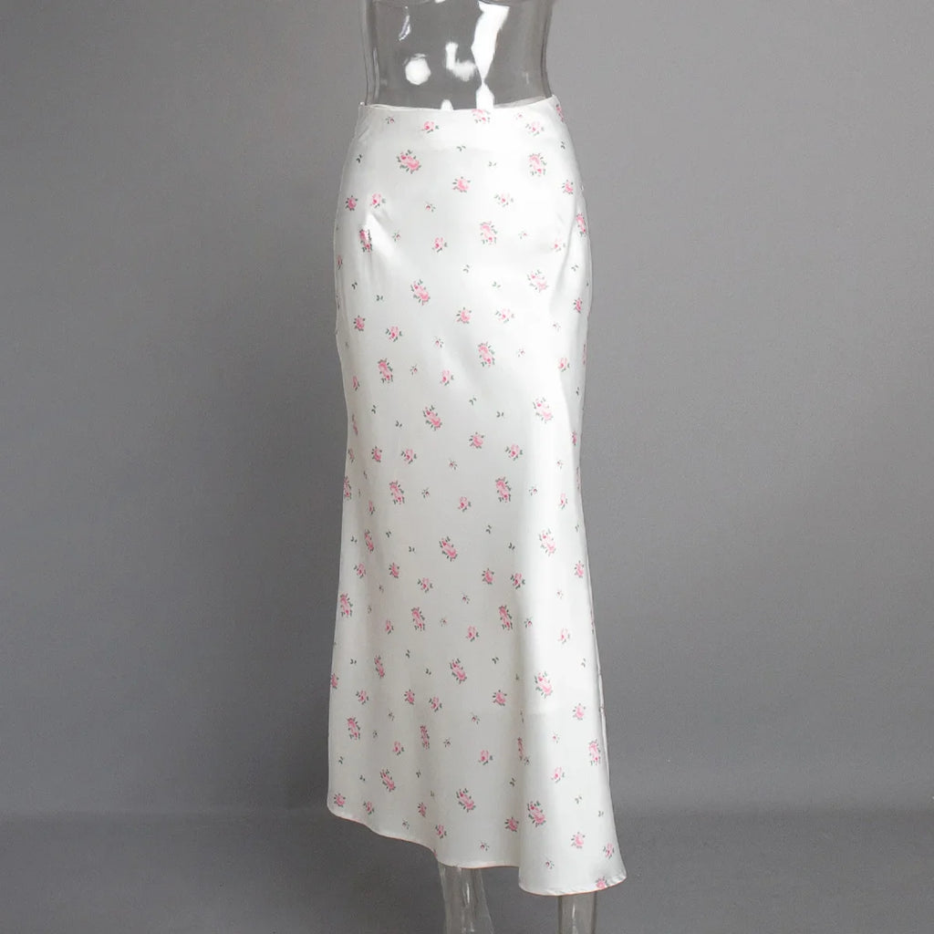Glorol - High Waist Elegant Printed Skirt