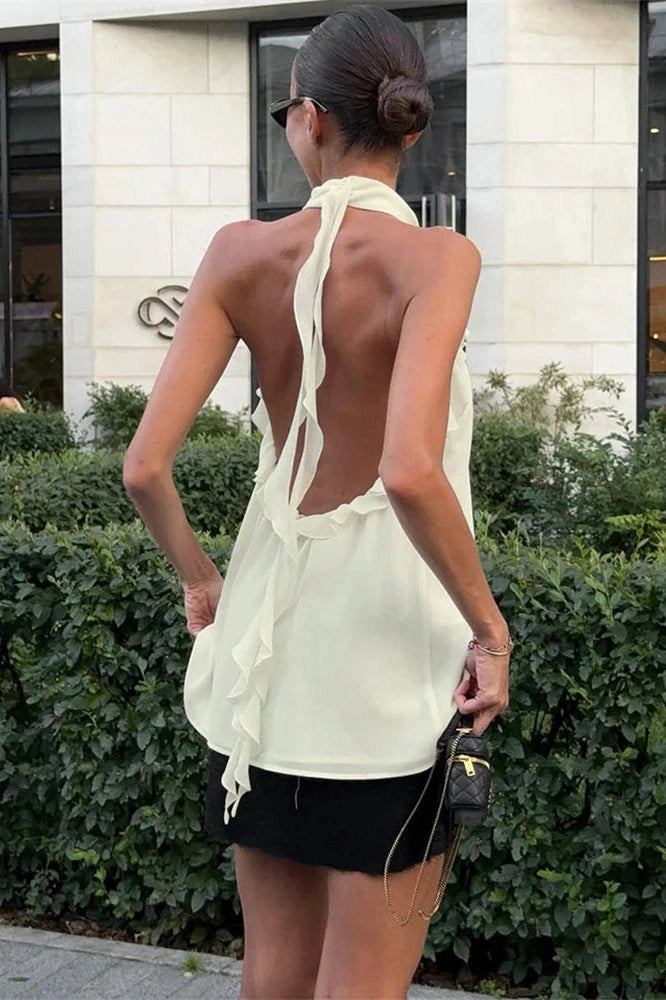 Glorol - Backless Off-Shoulder Loose Top