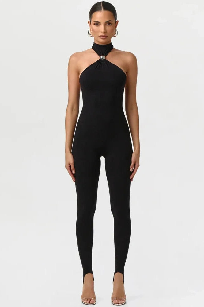 Glorol - Off-Shoulder Sleeveless Backless Jumpsuit