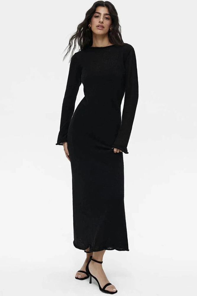 Glorol - See-Through 2 Piece Maxi Dress