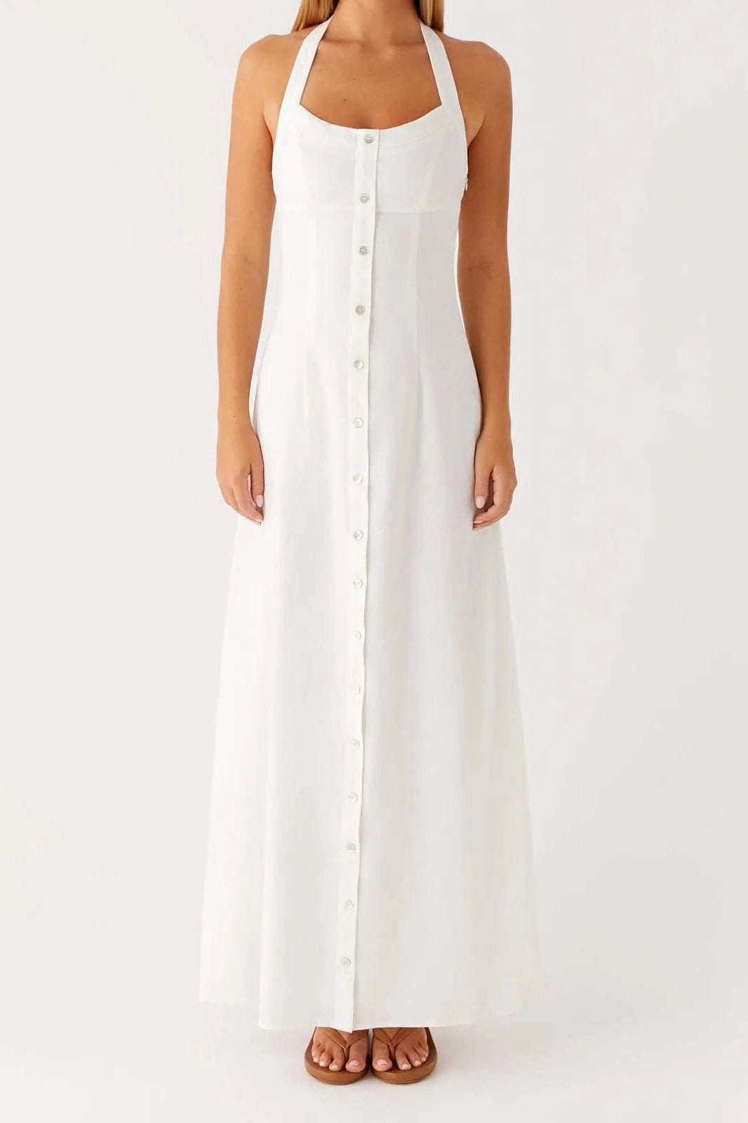 Glorol - Elegant Sleeveless Backless Maxi Dress