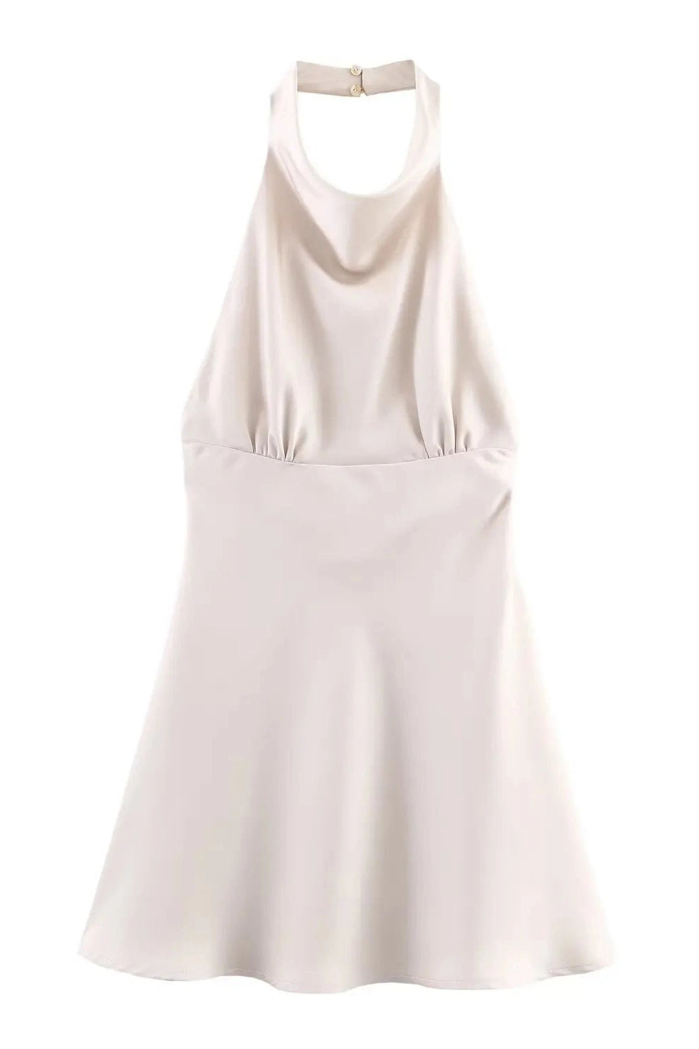 Glorol - Backless Patchwork High Waist Mini Dress