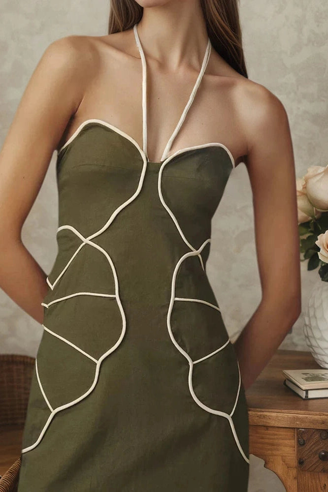 Glorol - Elegant Hollow Out Slim Sleeveless Backless Mini Dress