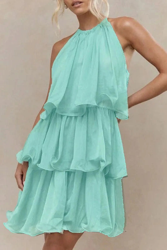 Glorol - Hollow Out Loose A-Line Sleeveless Mini Dress