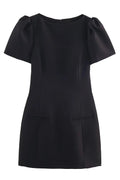Glorol - Elegant A-Line Pocket Slim High-Waisted Mini Dress
