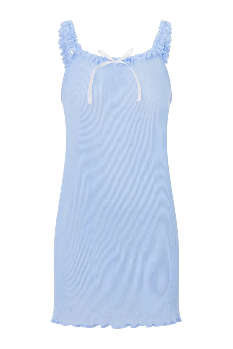 Glorol - Sleeveless Pleated Mini Dress
