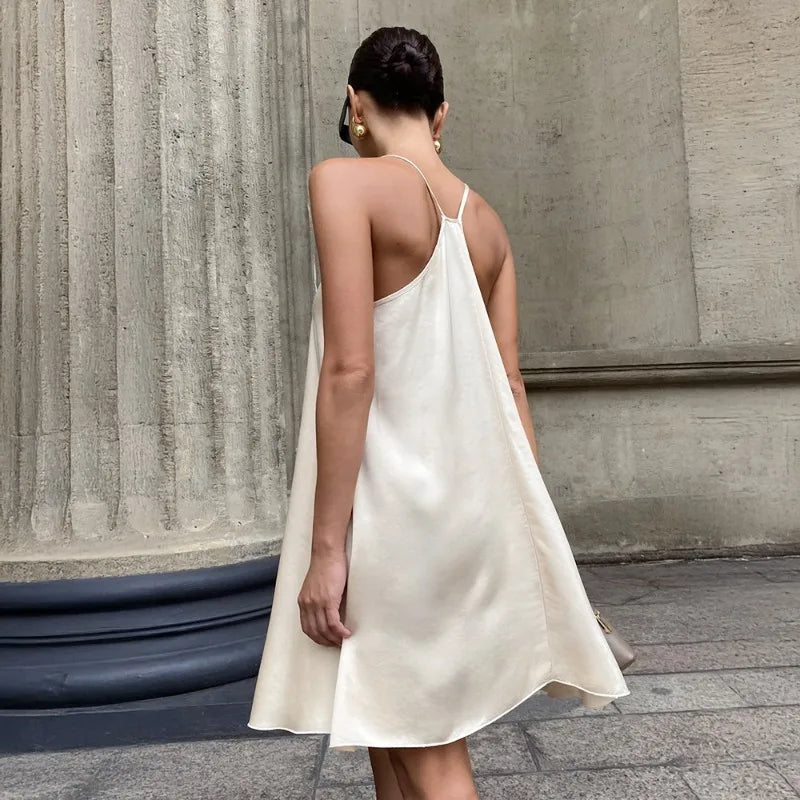 Glorol - Elegant Sleeveless Backless Mini Dress