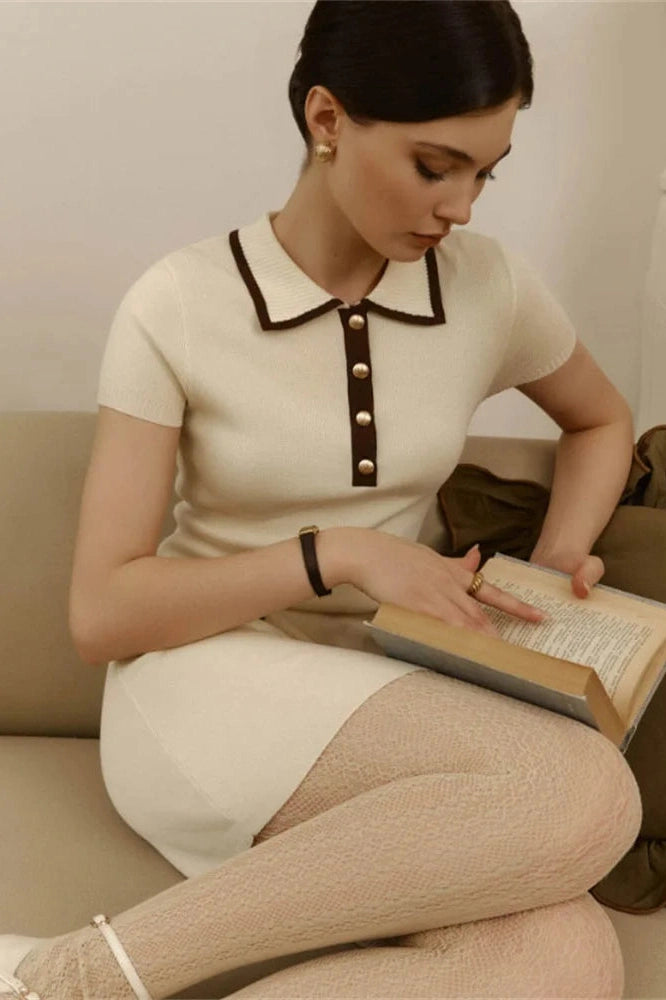 Glorol - Elegant Short Sleeve Bodycon Mini Dress