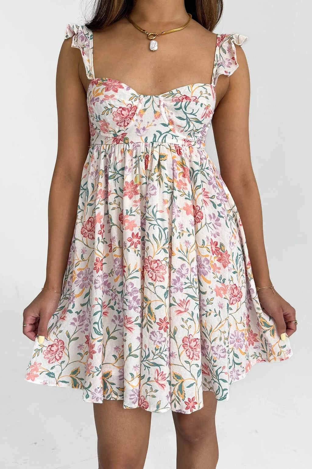 Glorol - Sleeveless Backless A-Line Mini Dress