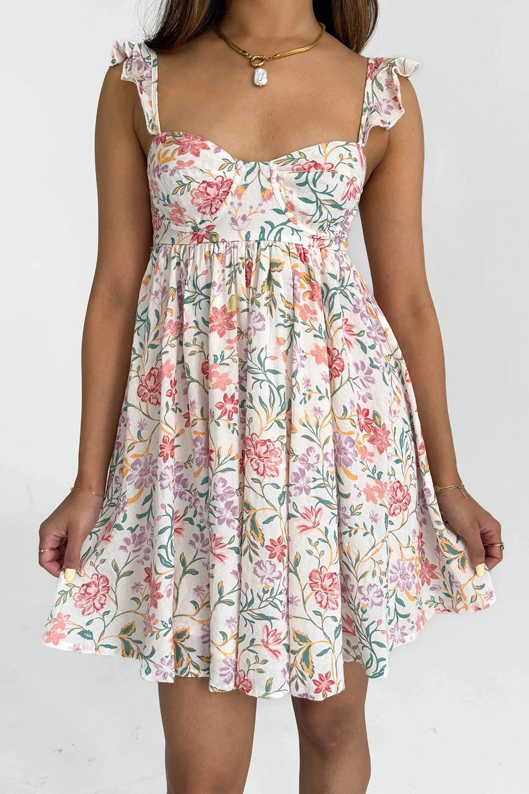 Glorol - Sleeveless Backless A-Line Mini Dress