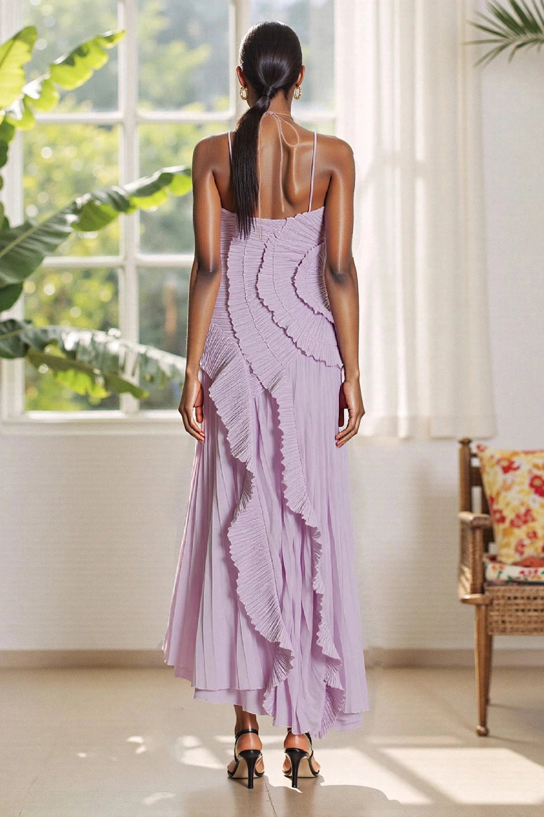 Glorol - Elegant Sleeveless A-Line Maxi Dress