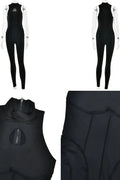 Glorol - High Neck Sleeveless Heart Cut Out Jumpsuit