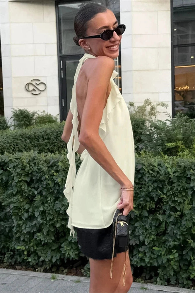 Glorol - Backless Off-Shoulder Loose Top