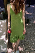 Glorol - Hollow Out V-Neck Mini Dress