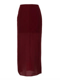 Glorol - High Waist See-Through Patchwork Skirt
