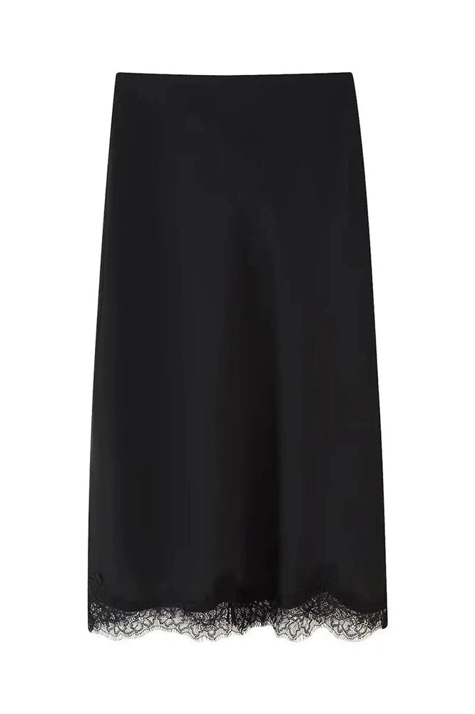 Glorol - Lace Patchwork Backless Slim V-Neck Top