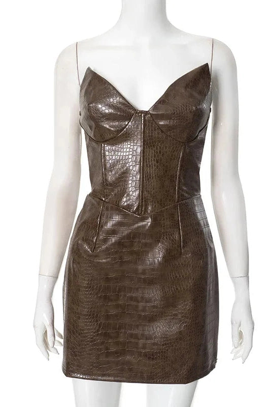 Glorol - Elegant Strapless High Waist Bodycon Mini Dress