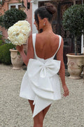 Backless Zipper Sleeveless High Waist A-line Mini Dress