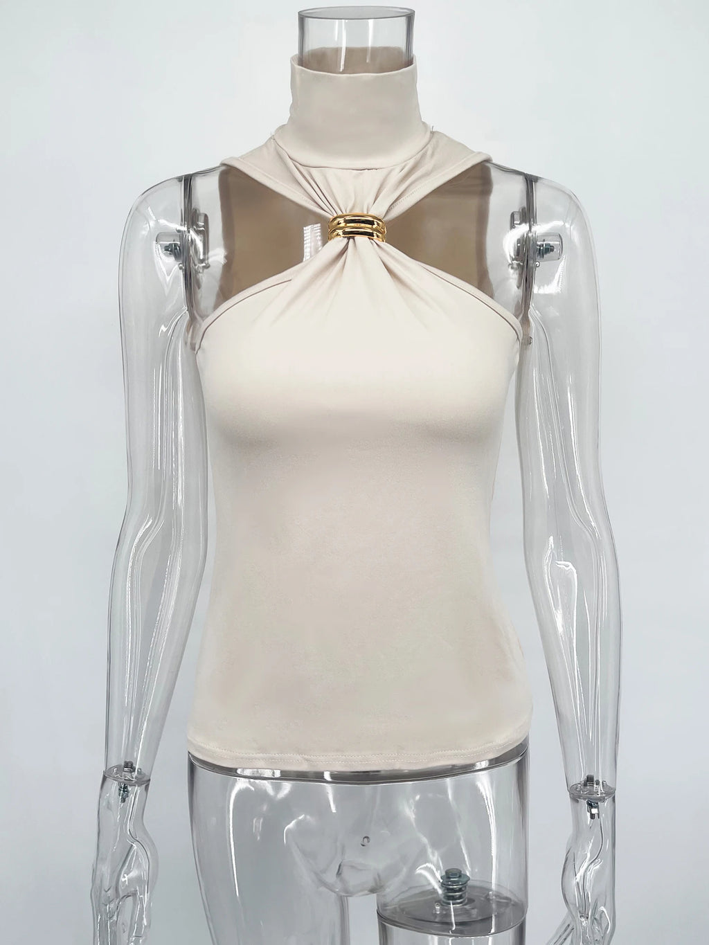 Glorol - Sleeveless Off-Shoulder Slim Top