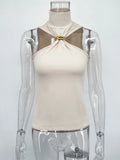Glorol - Sleeveless Off-Shoulder Slim Top