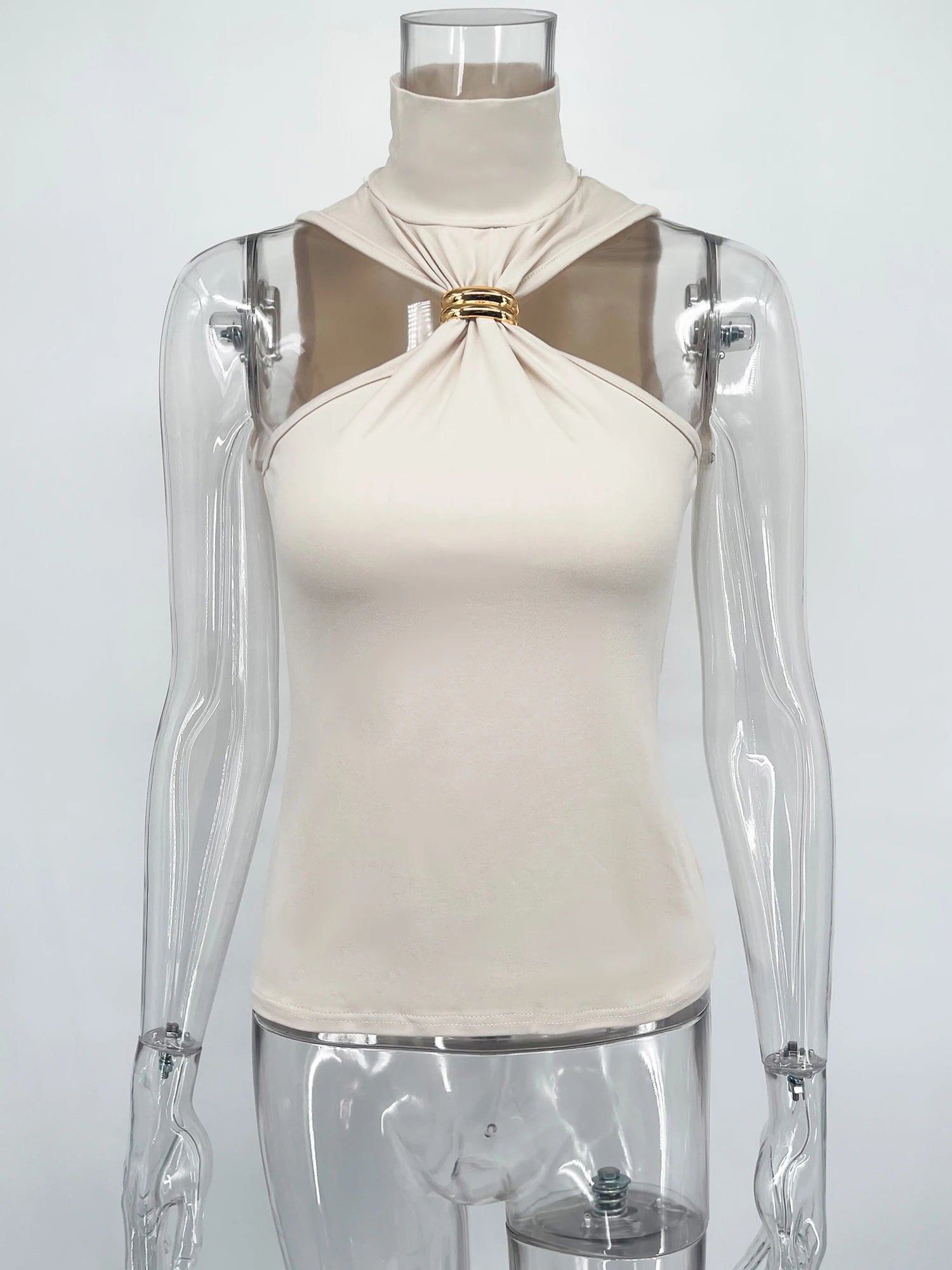 Glorol - Sleeveless Off-Shoulder Slim Top