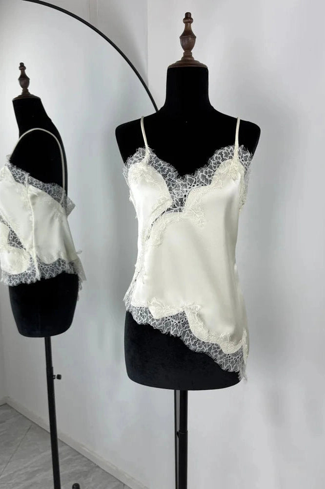 Glorol - Lace Backless Patchwork V-Neck Slim Bodycon Mini Dress